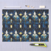 Elegant Gold Lotus Faux Glas in lood Pattern Tissuepapier (Craft)