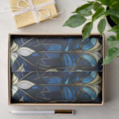Elegant Gold Lotus Faux Glas in lood Pattern Tissuepapier (Geschenk)