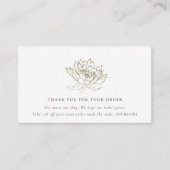 ELEGANT GOLD LOTUS FLORA LOGO TOONT DANK U VISITEKAARTJE (Voorkant)