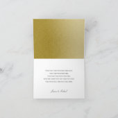 Elegant Gold Lotus Flower Custom Wedding Bedankkaart (Binnen)