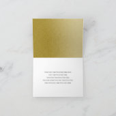 Elegant Gold Lotus Flower Custom Wedding Bedankkaart (Binnen)