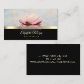 Elegant Gold, Lotus Flower Holographic Opal Visitekaartje (Voorkant / Achterkant)