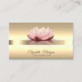 Elegant Gold Lotus Flower Yoga Instructor Visitekaartje (Voorkant)