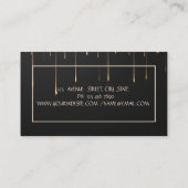 Elegant Gold Lotus Gold Stripe droogt Yoga op Visitekaartje (Achterkant)