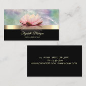 Elegant Gold, Lotus Holographic Opal Visitekaartje (Voorkant / Achterkant)