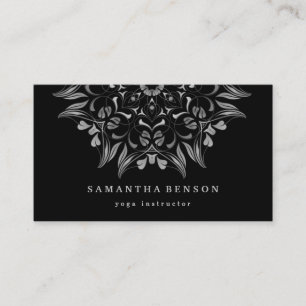 Elegant Gold Lotus Logo Yoga Meditation Wellness Visitekaartje