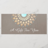 Elegant Gold  Lotus Mandala Gift Certificate (Voorkant)
