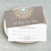 Elegant Gold  Lotus Mandala Gift Certificate