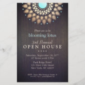 Elegant Gold  Lotus Mandala Houevent Flyer (Voorkant)