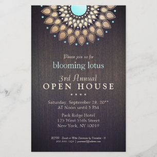 Elegant Gold  Lotus Mandala Houevent Flyer