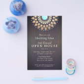 Elegant Gold  Lotus Mandala Houevent Flyer (Enkel)