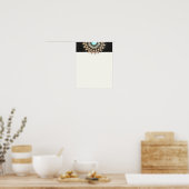 Elegant Gold Lotus Mandala Poster (Keuken)