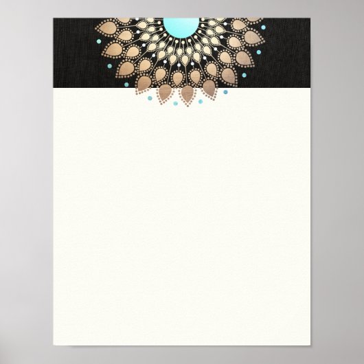 Elegant Gold Lotus Mandala Poster (Voorkant)