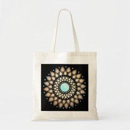 Elegant Gold  Lotus Mandala Tote Bag