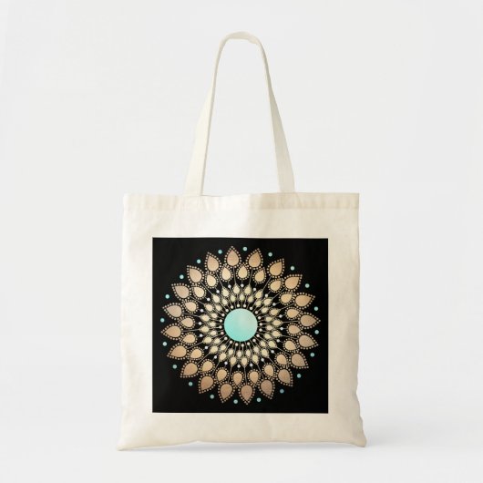Elegant Gold  Lotus Mandala Tote Bag (Voorkant)
