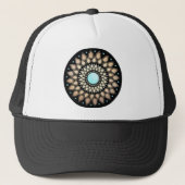 Elegant Gold  Lotus Mandala Trucker Pet (Voorkant)