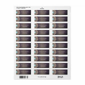 Elegant Gold Lotus Mandala Wood Kijk uit Etiket (Full Sheet)