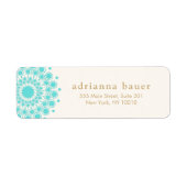 Elegant Gold  Lotus Mandala Wood Kijk uit Etiket (Voorkant)