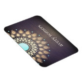 Elegant Gold  Lotus Mandala Wood Magneet (Rechterzijde)