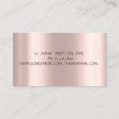 Elegant Gold Lotus Roos Gold Yoga Instructor Visitekaartje (Achterkant)