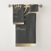 Elegant Gold Lotus, Yoga Bad Handdoek (Insitu)