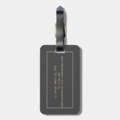 Elegant Gold Lotus, Yoga Bagagelabel (Achterkant verticaal)