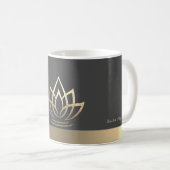 Elegant Gold Lotus, Yoga Koffiemok (Voorkant rechts)