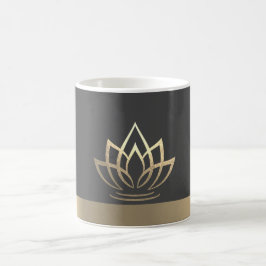 Elegant Gold Lotus, Yoga Koffiemok
