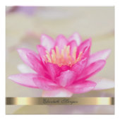 Elegant Gold, Lotus, Yoga Perfect Poster (Voorkant)