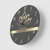 Elegant Gold Lotus, Yoga Ronde Klok (Hoek)