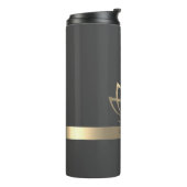 Elegant Gold Lotus, Yoga Thermosbeker (Gedraaid links)