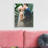 Elegant Gold Love Script Weduwen Canvas Afdruk (Insitu (Woonkamer))