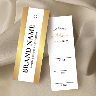 Elegant Gold Luxury Boutique Kleding Prijs Label Mini Visitekaartjes