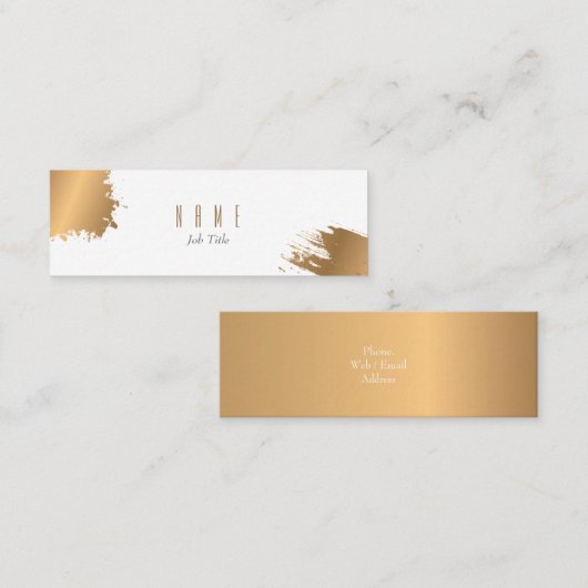 Elegant Gold Luxury Company Mini Visitekaartje (Voorkant / Achterkant)