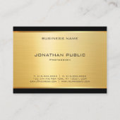 Elegant Gold Luxury Moderne look Glamour Sjabloon Visitekaartje (Achterkant)