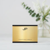 Elegant Gold Luxury Moderne look Glamour Sjabloon Visitekaartje (Staand voorkant)