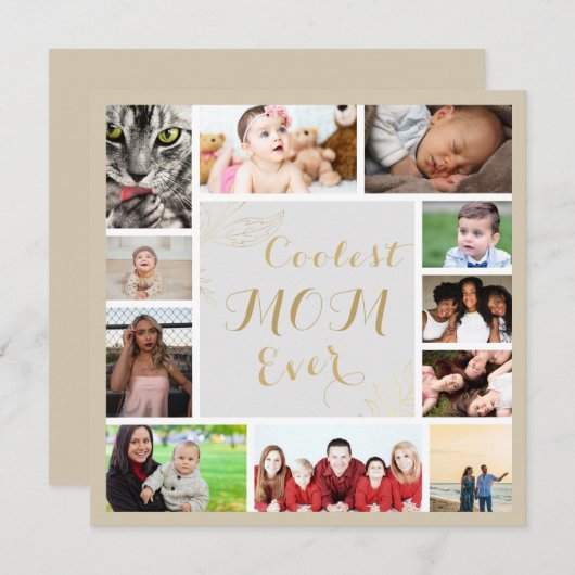 Elegant Gold Mam We houden van gouden foto's Colla (Voorkant / Achterkant)