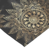 Elegant Gold Mandala Black Design Korte Tafelloper (Hoek)
