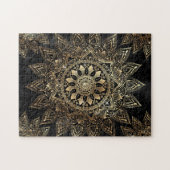 Elegant Gold Mandala Black Design Legpuzzel (Horizontaal)