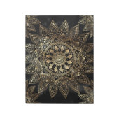 Elegant Gold Mandala Black Design Notitieblok (Linkerzijde)