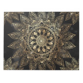 Elegant Gold Mandala Black Design Notitieblok (Voorkant)