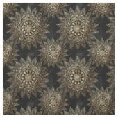 Elegant Gold Mandala Black Design Stof (Swatch)