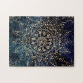 Elegant Gold Mandala Blue Galaxy Design Legpuzzel (Horizontaal)