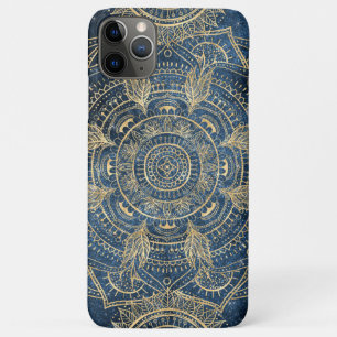 Elegant Gold Mandala Blue Whimsy Design Case-Mate iPhone Case