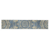 Elegant Gold Mandala Blue Whimsy Design Medium Tafelloper (Horizontaal)