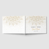 Elegant Gold Mandala Confetti Design Gastenboek (Volledig)