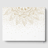 Elegant Gold Mandala Confetti Design Gastenboek (Achterkant)