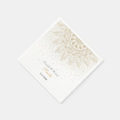 Elegant Gold Mandala Confetti Design Servet (Hoek)
