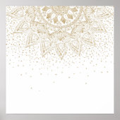 Elegant Gold Mandala Dots Design Poster (Voorkant)