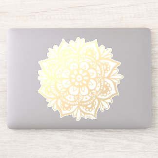 Elegant Gold Mandala Flower Sticker